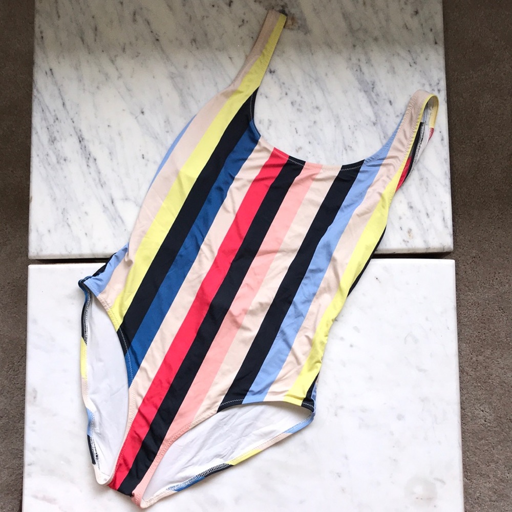 Solid and Striped Original One Piece Scoop Back